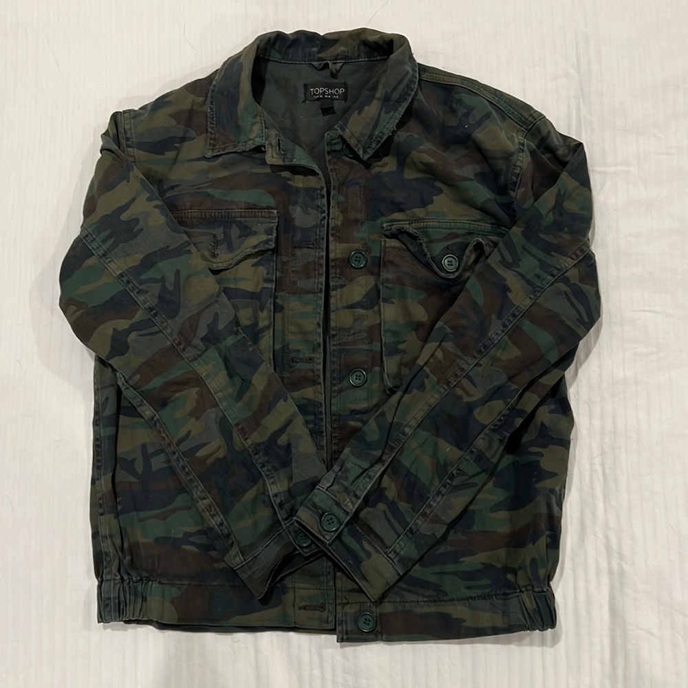 Top Shop camo utility jacket